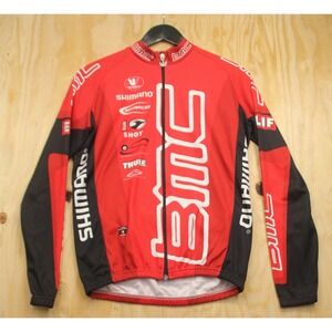 Vermarc BMC Racing Team Cycling Jersey Mens Red Black Long Sleeve Shimano Thule